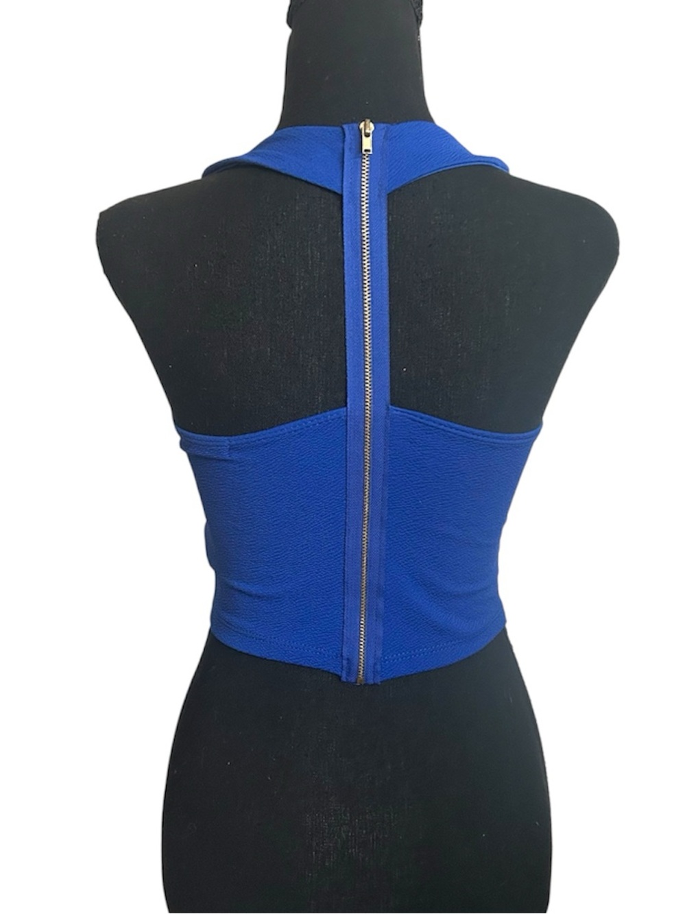 Cobalt Blue UK2LA Top — Zipped Back Crop Top 💙